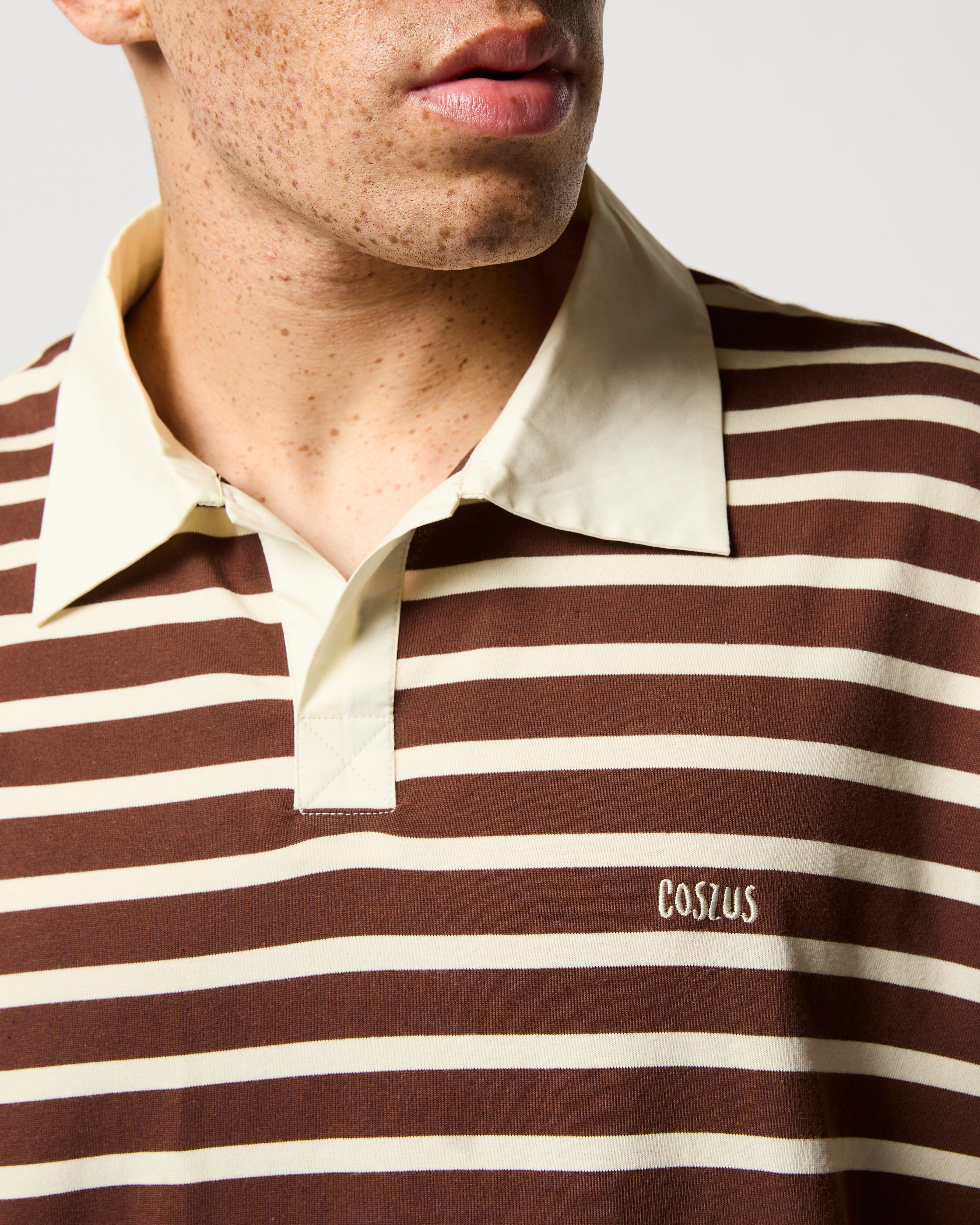 Coszus Contrast Brown Polo Shirt